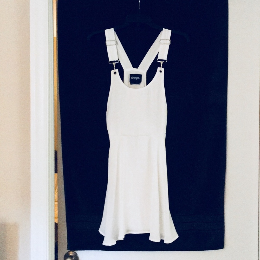 White Overall Style Dress by Nasty Gal
